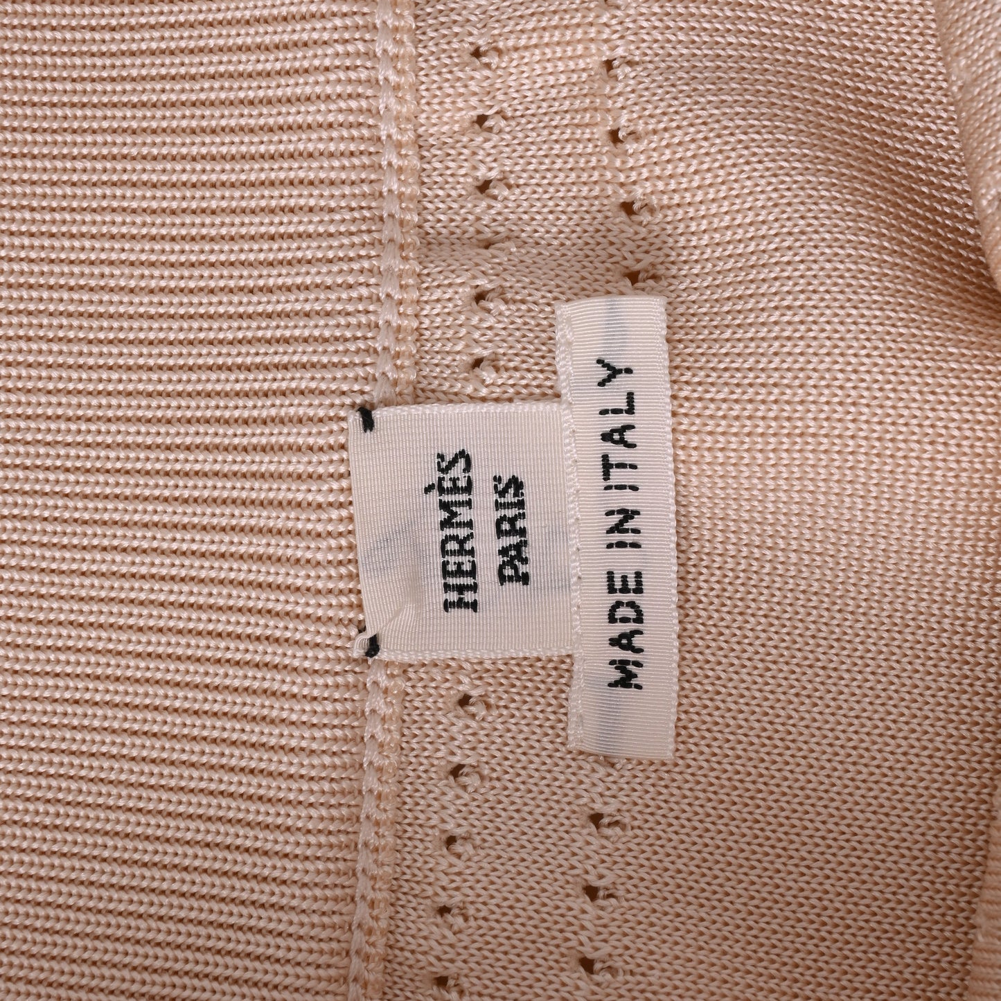 HERMES ニットスカート シルク混 アイボリー 40