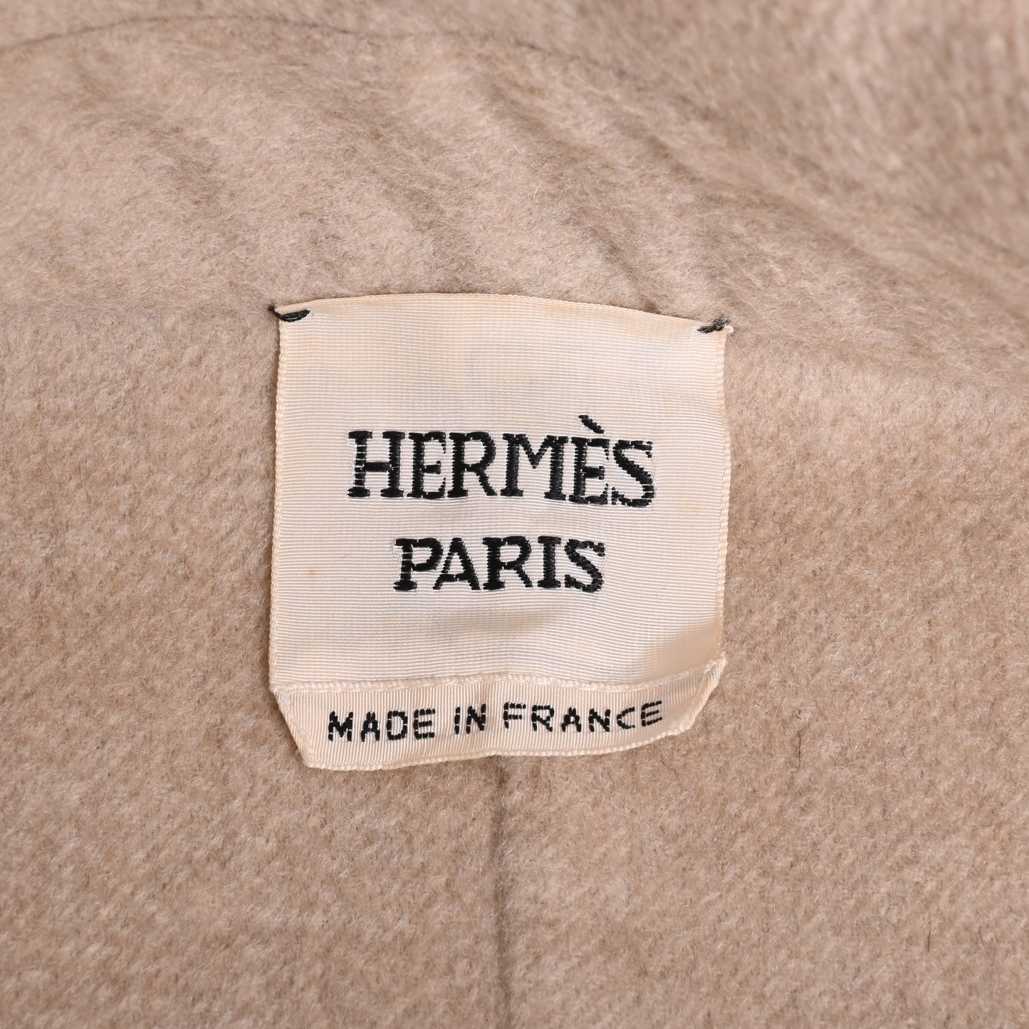 HERMES ベルテッドコート カシミヤ グレー ベージュ 38
