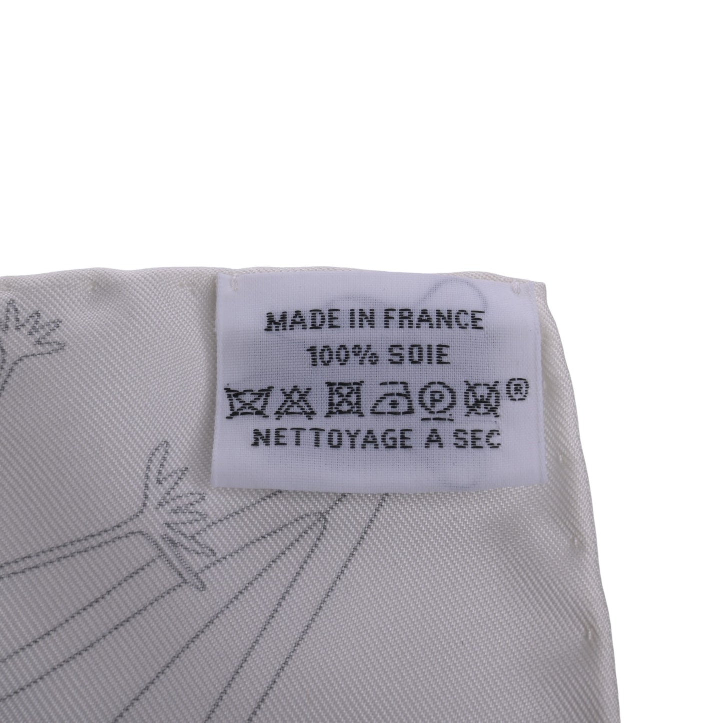 HERMES カレ90 エルメス・フラッグシップ シルク 白