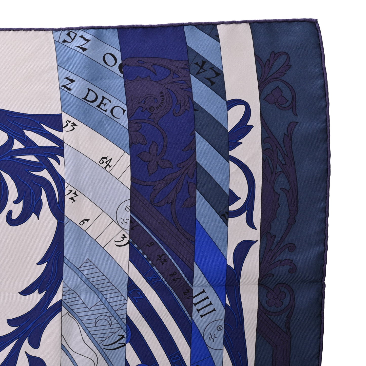 HERMES カレ90 ASTROGOGIE NOUVELLE シルク ブルー