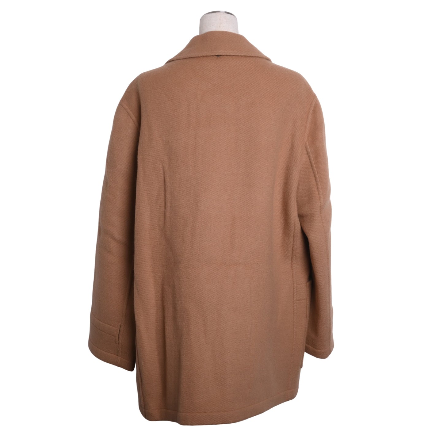 HERMES アピベルト コート ウール カシミア混 キャメル 40
