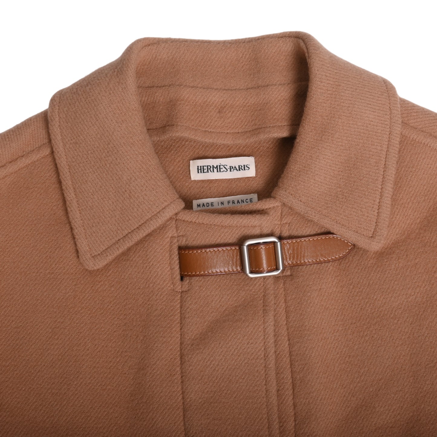 HERMES アピベルト コート ウール カシミア混 キャメル 40