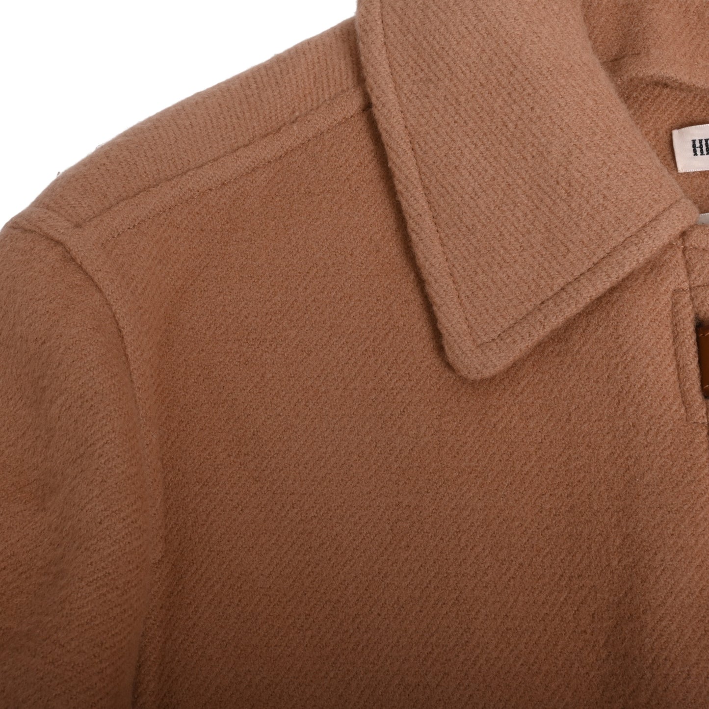 HERMES アピベルト コート ウール カシミア混 キャメル 40