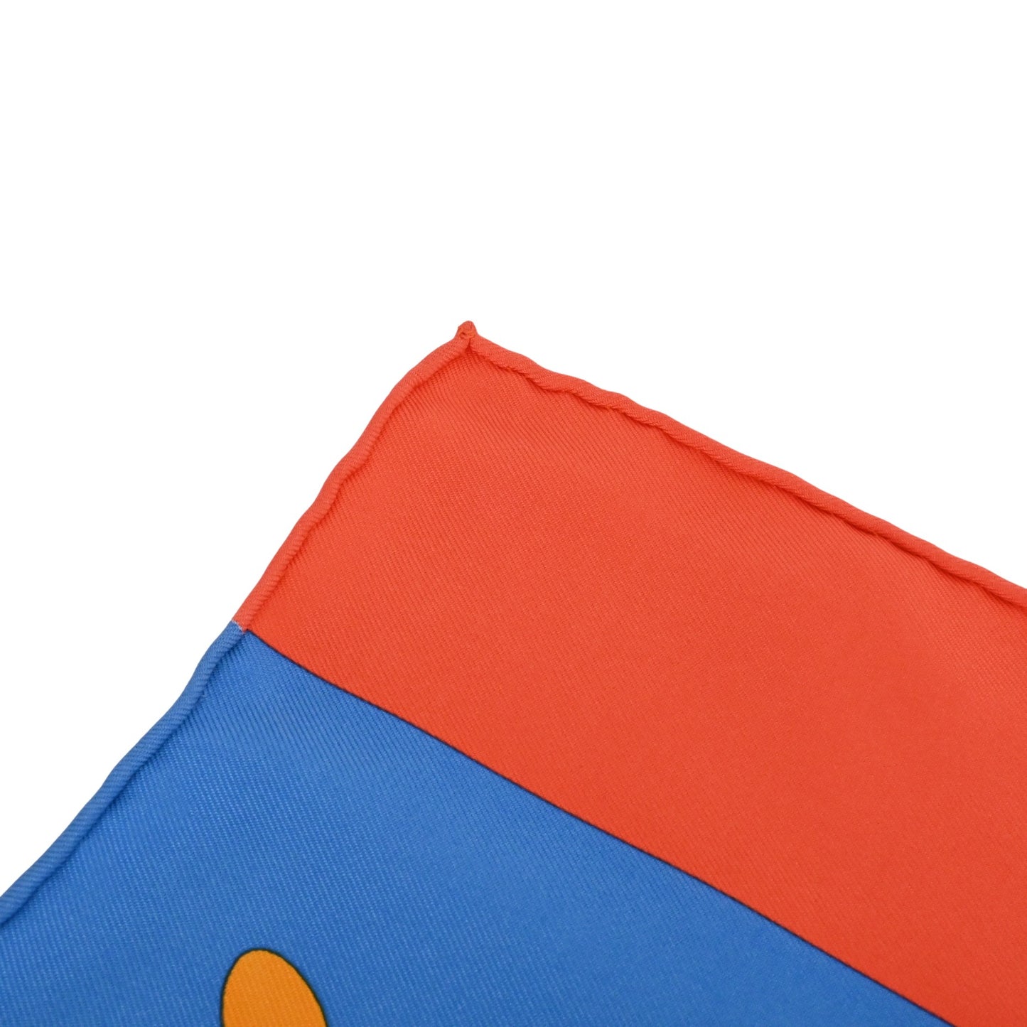 HERMES カレ90 KONGO グラフィティ シルク オレンジ ブルー