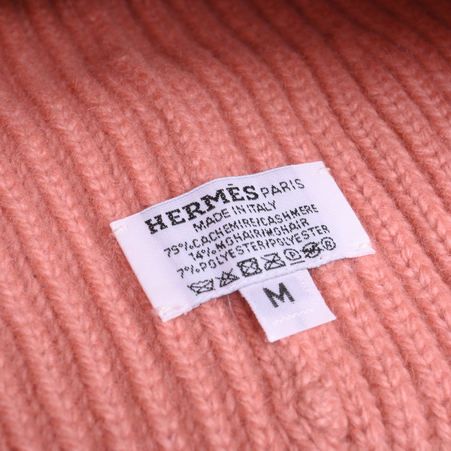 HERMES セリエ ニットキャップ カシミア ピンク M