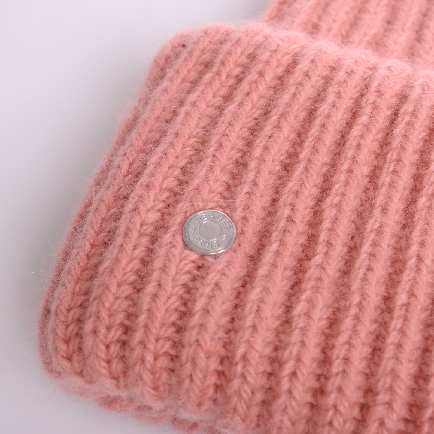 HERMES セリエ ニットキャップ カシミア ピンク M