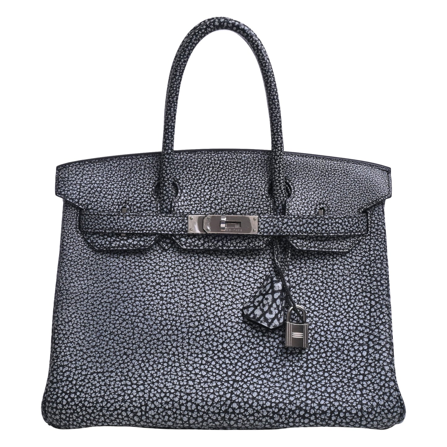 HERMES バーキン30 ダルメシアン 黒 SS □I刻印