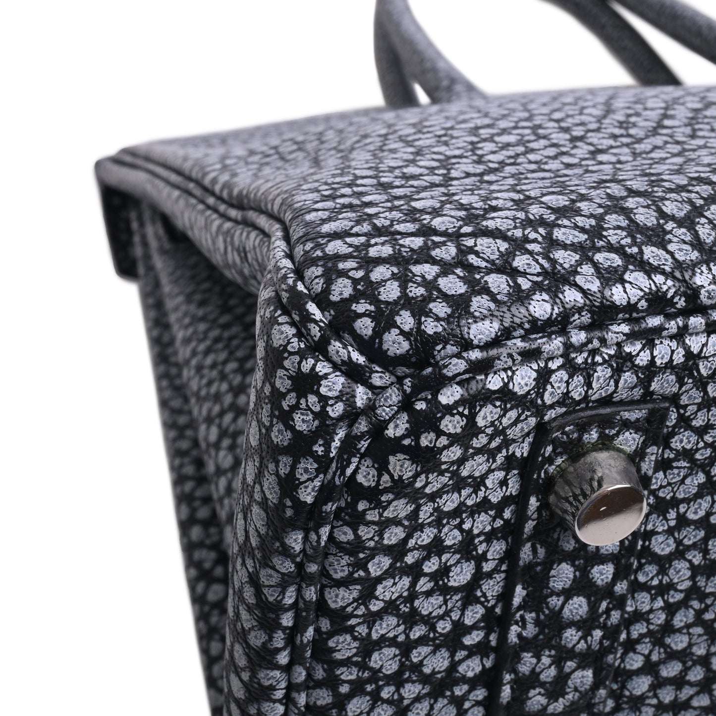 HERMES バーキン30 ダルメシアン 黒 SS □I刻印