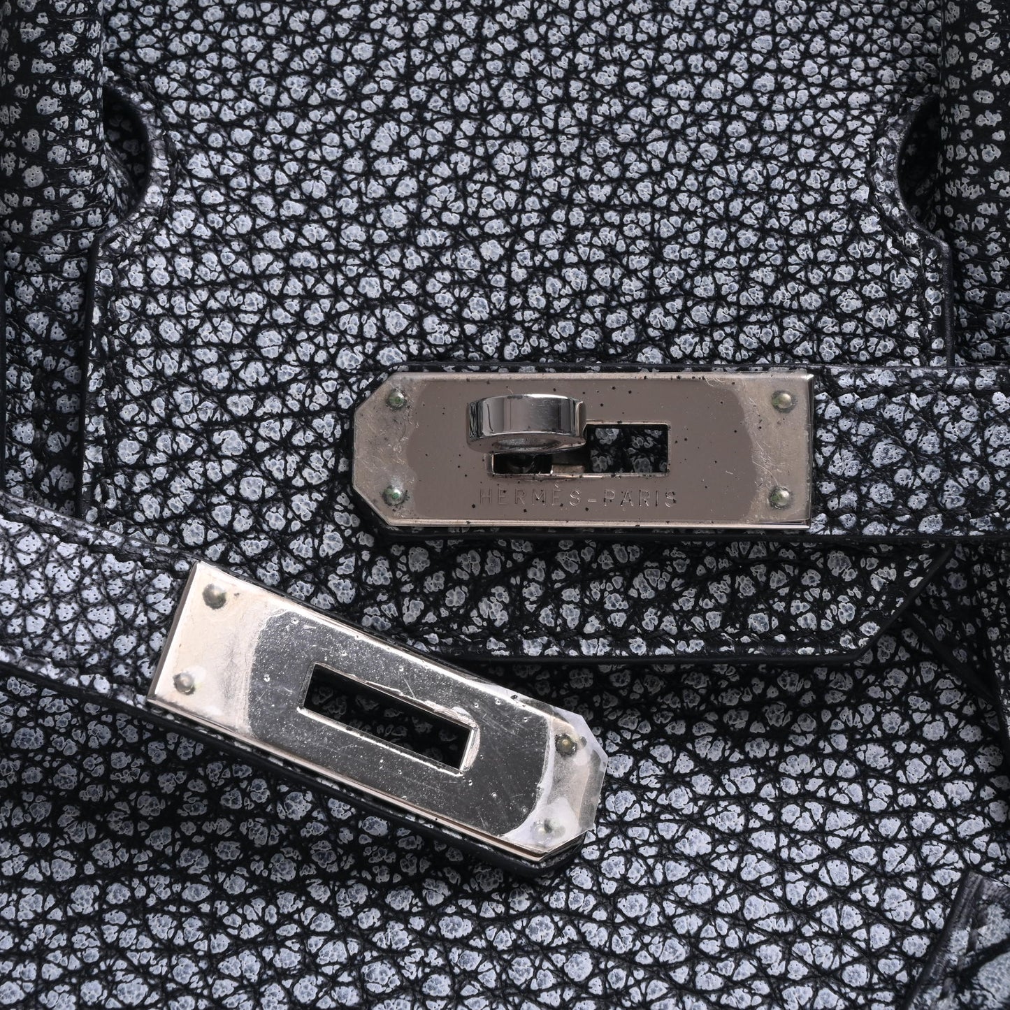 HERMES バーキン30 ダルメシアン 黒 SS □I刻印