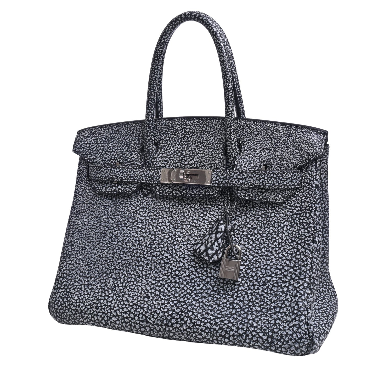 HERMES バーキン30 ダルメシアン 黒 SS □I刻印