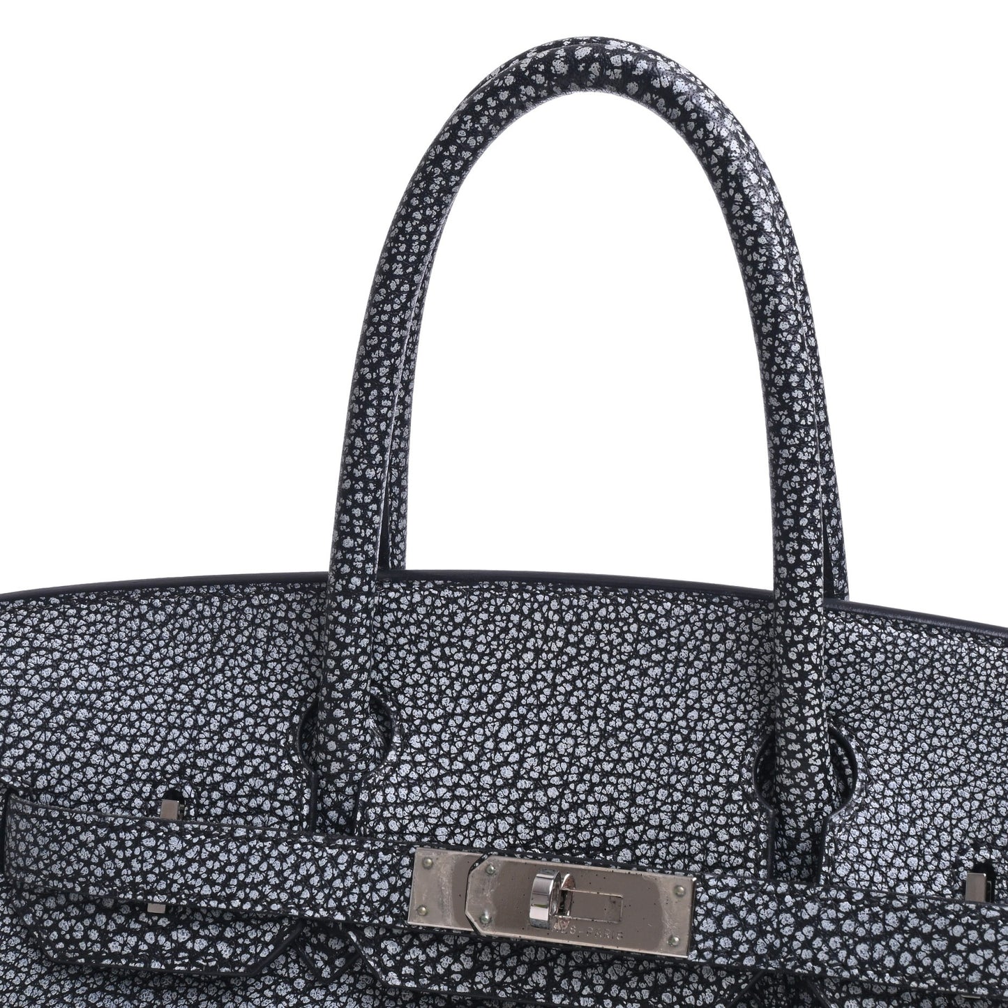 HERMES バーキン30 ダルメシアン 黒 SS □I刻印