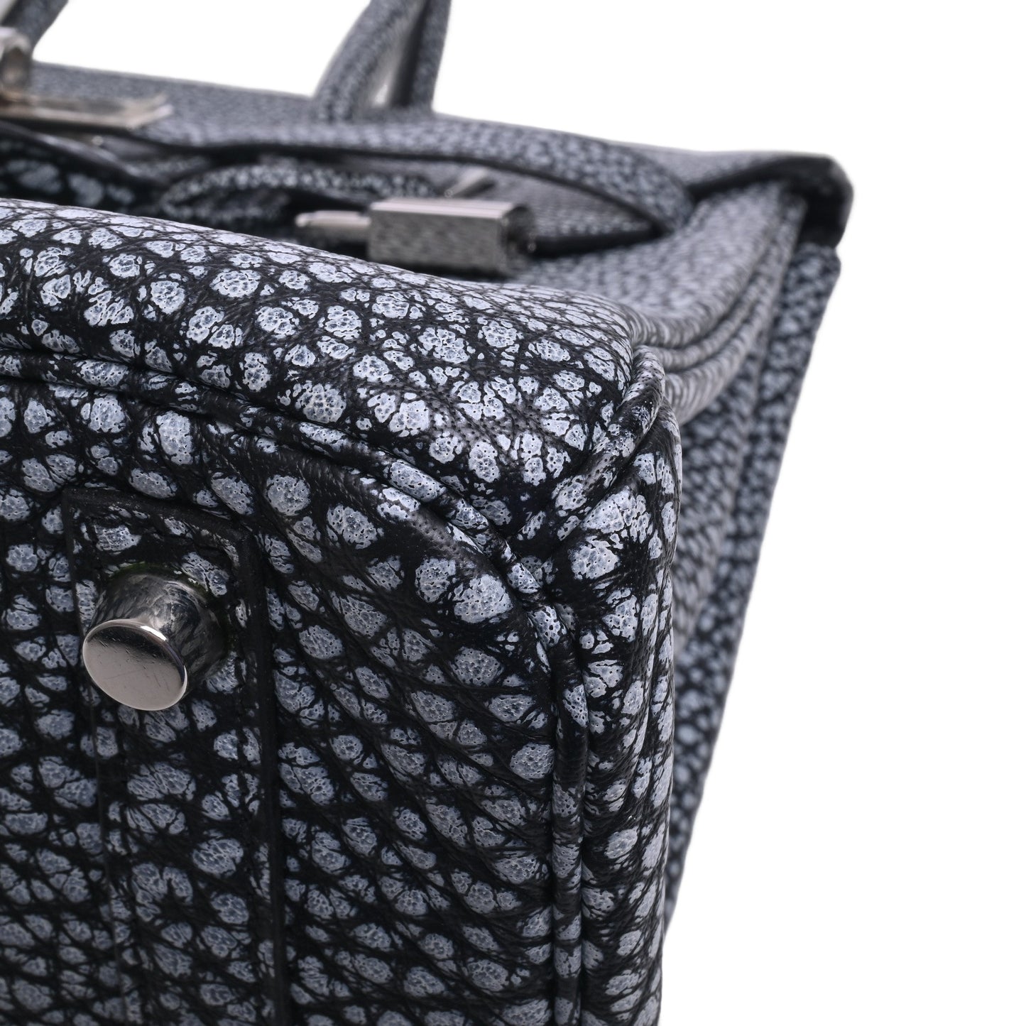 HERMES バーキン30 ダルメシアン 黒 SS □I刻印