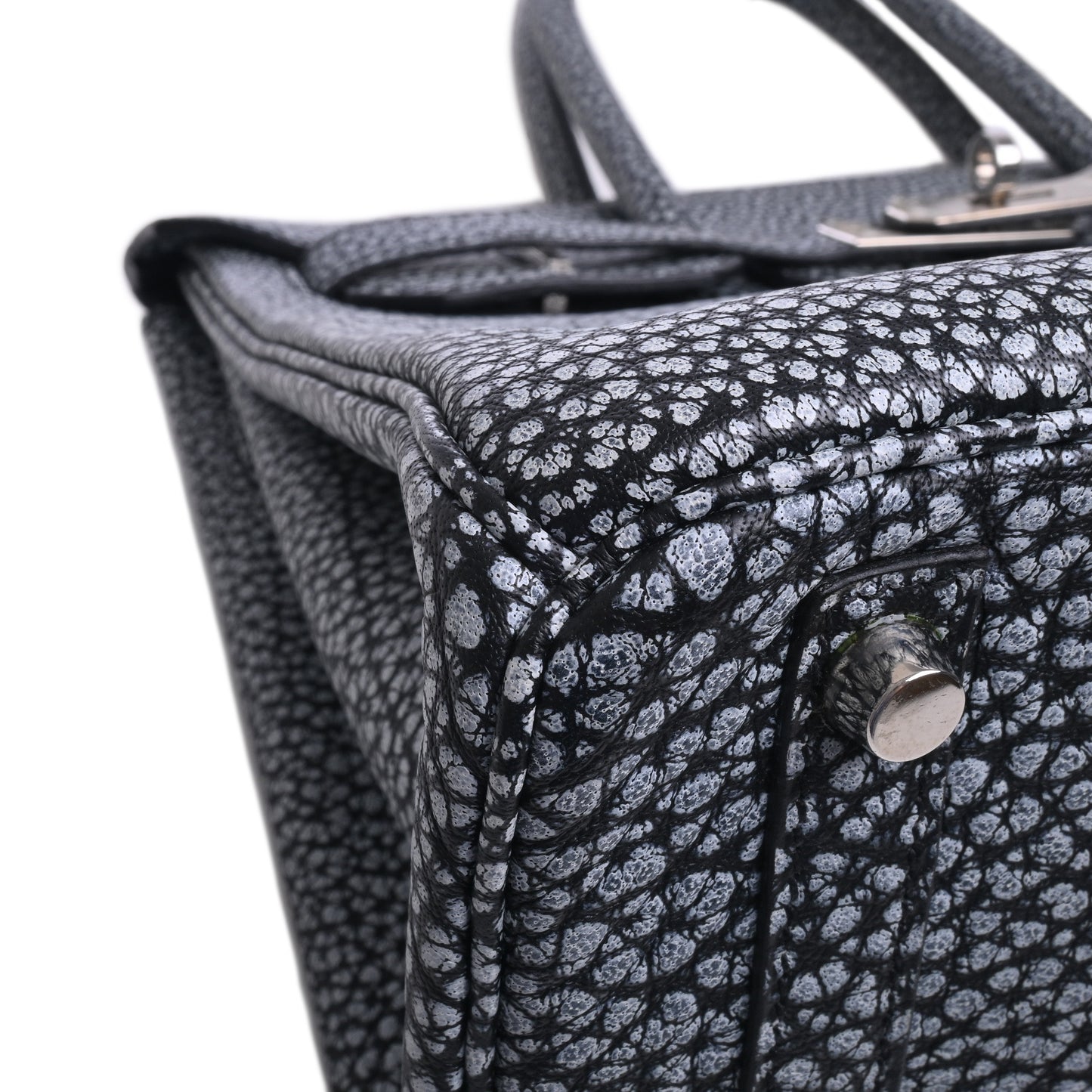 HERMES バーキン30 ダルメシアン 黒 SS □I刻印