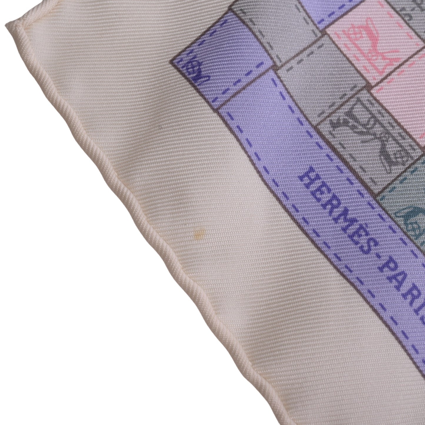 HERMES カレ90 BOLDUC AU CARRE シルク 白