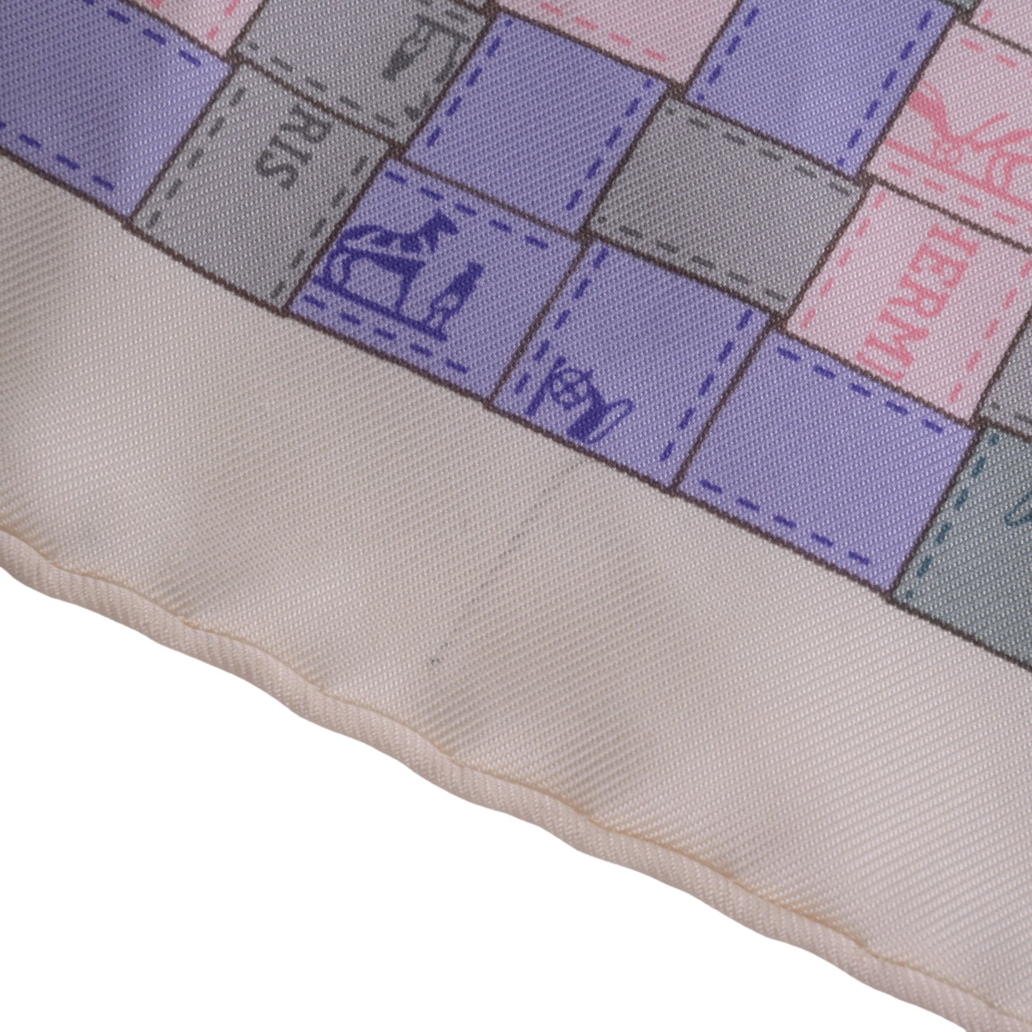 HERMES カレ90 BOLDUC AU CARRE シルク 白