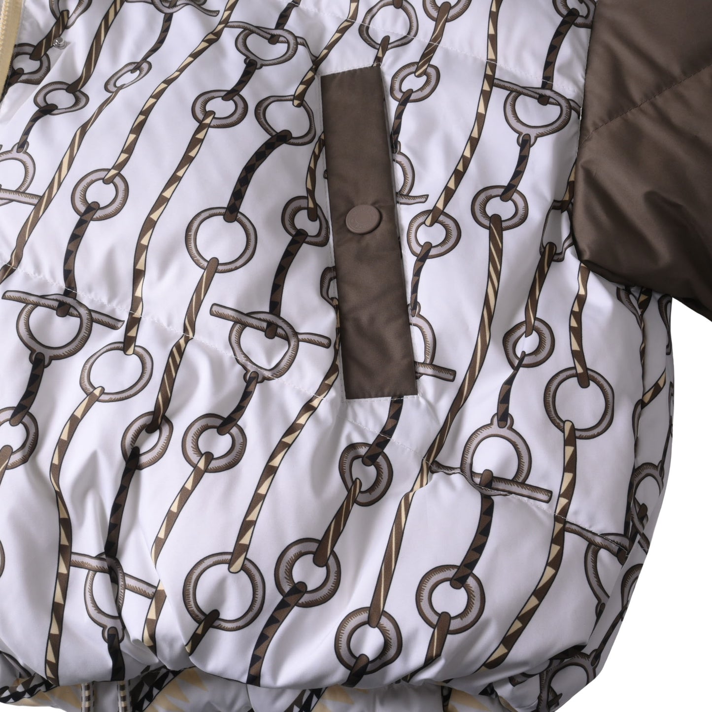 HERMES リバーシブル ナイロン イエロー 白 40