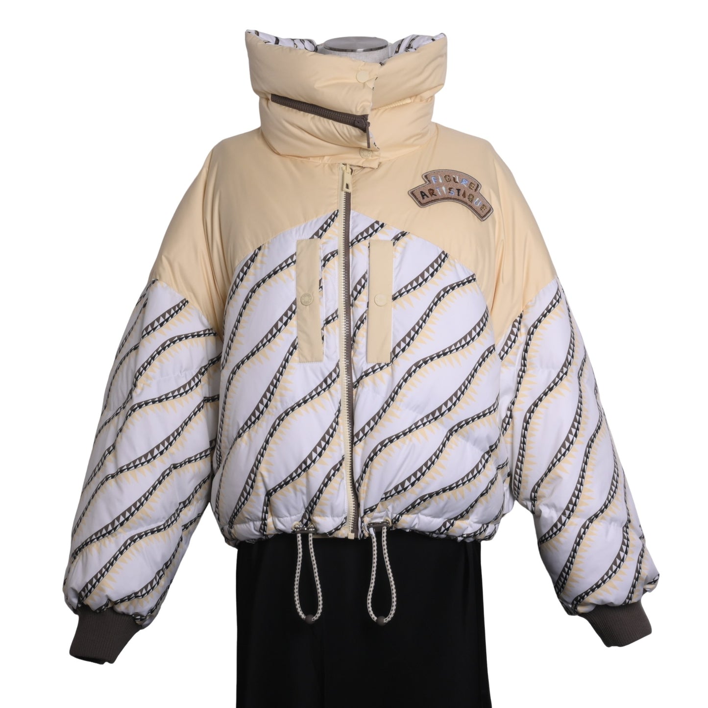 HERMES リバーシブル ナイロン イエロー 白 40