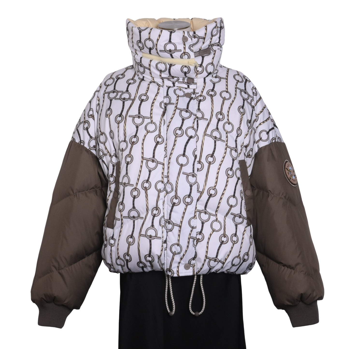 HERMES リバーシブル ナイロン イエロー 白 40