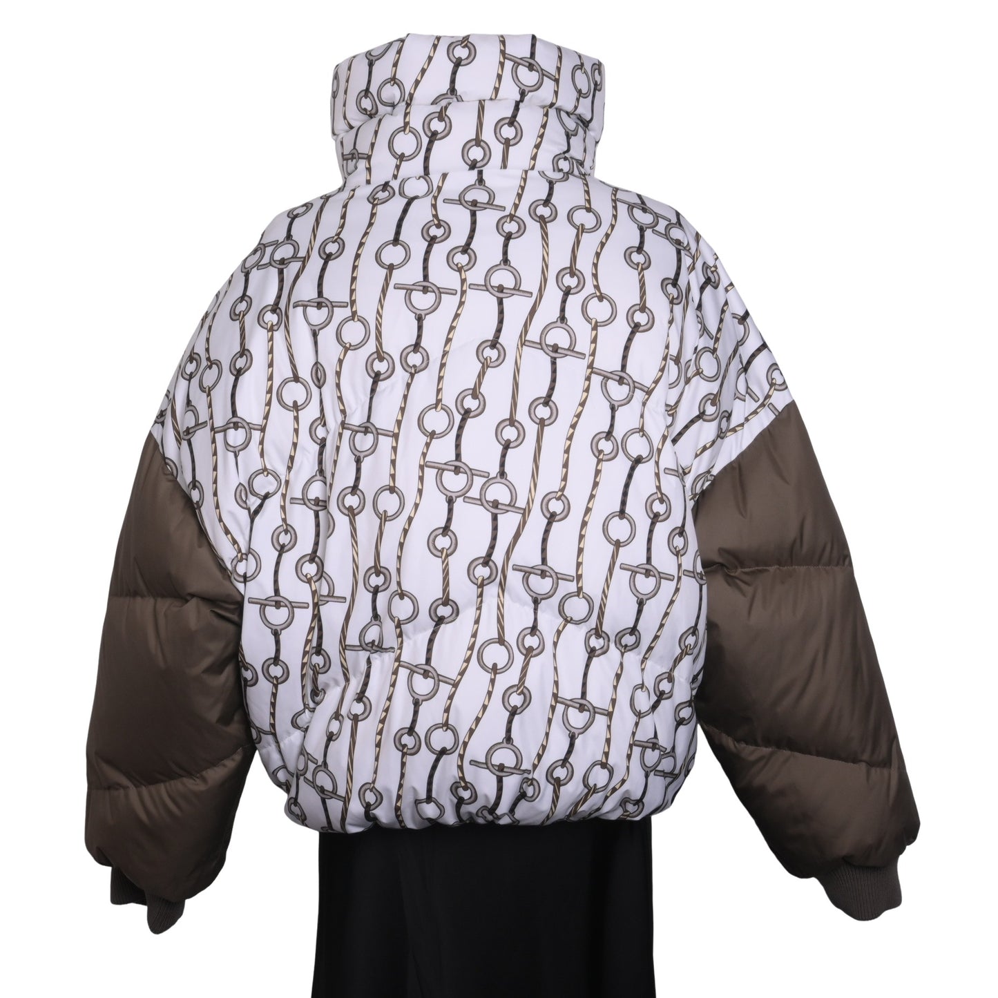 HERMES リバーシブル ナイロン イエロー 白 40