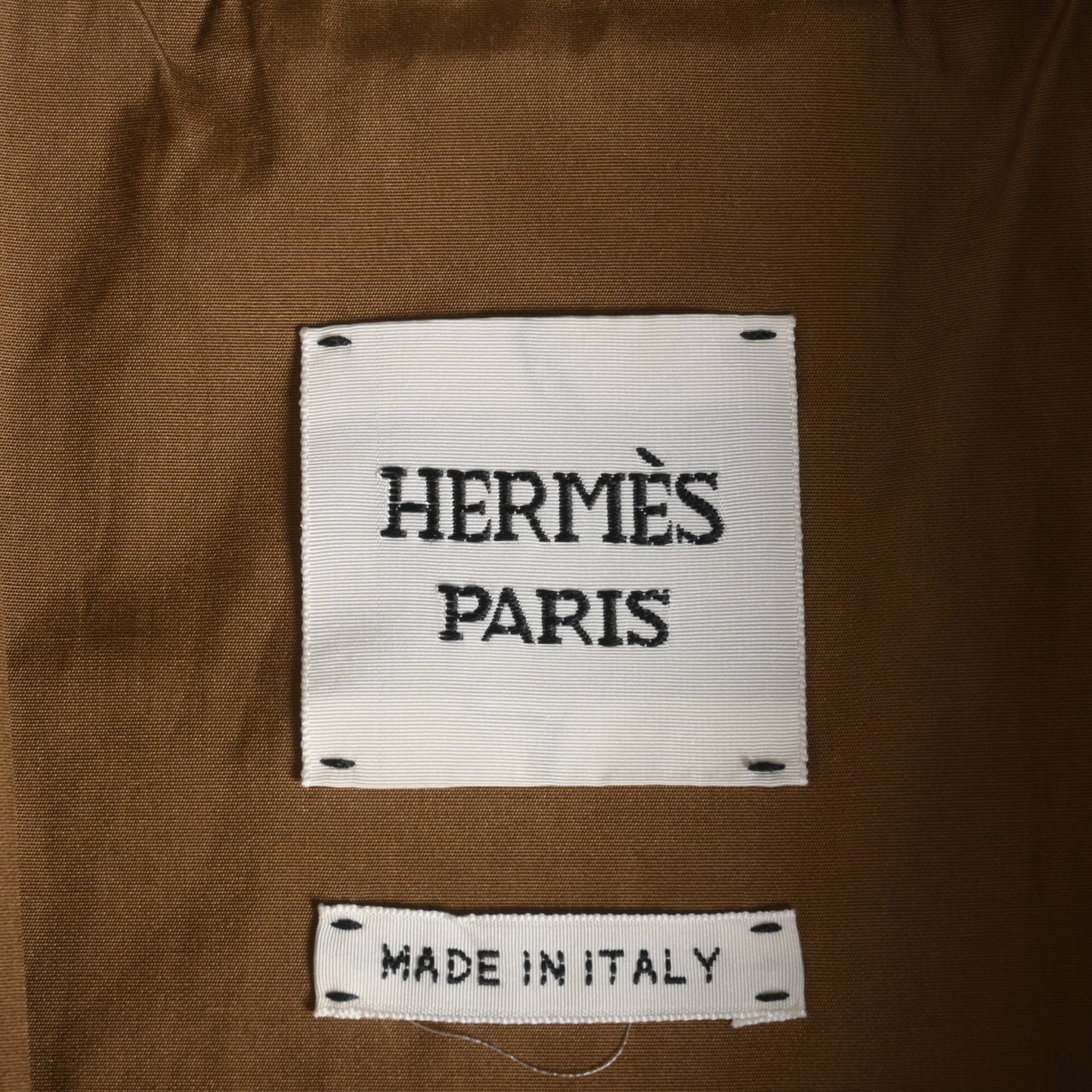 HERMES 中綿コート ウール カーキ 36