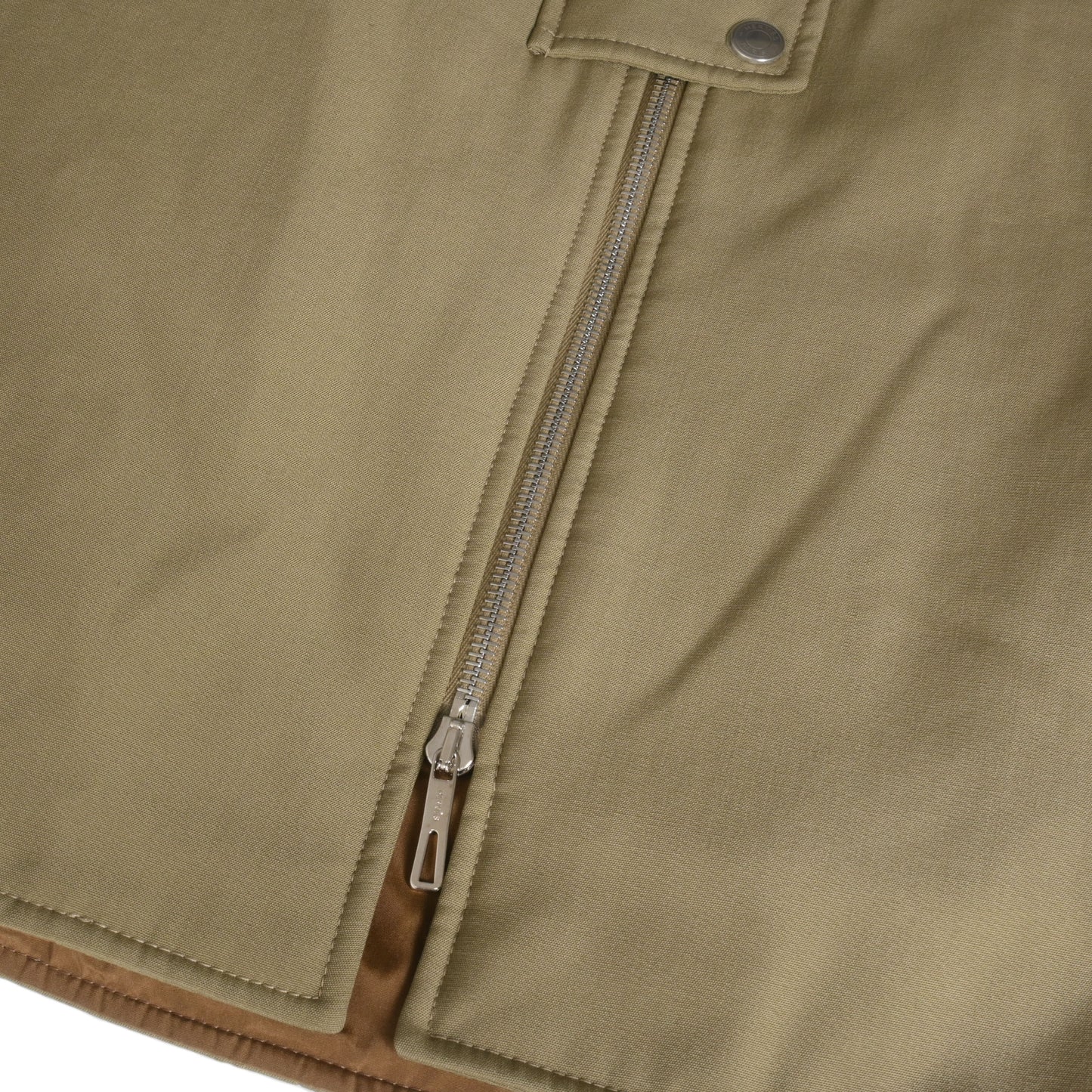 HERMES 中綿コート ウール カーキ 36
