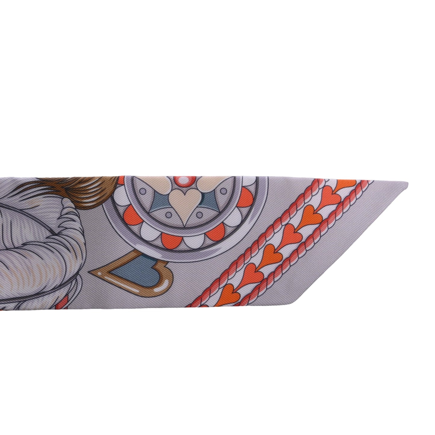 HERMES ツイリー アルネ・ドゥ・クール シルク オレンジ