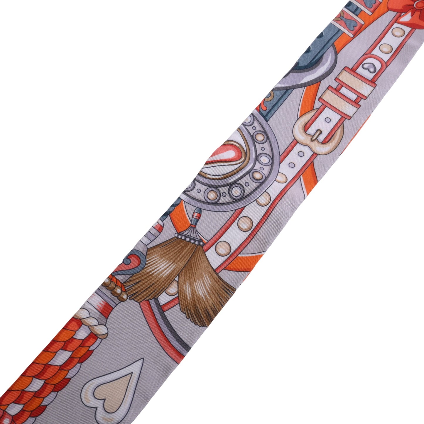 HERMES ツイリー アルネ・ドゥ・クール シルク オレンジ
