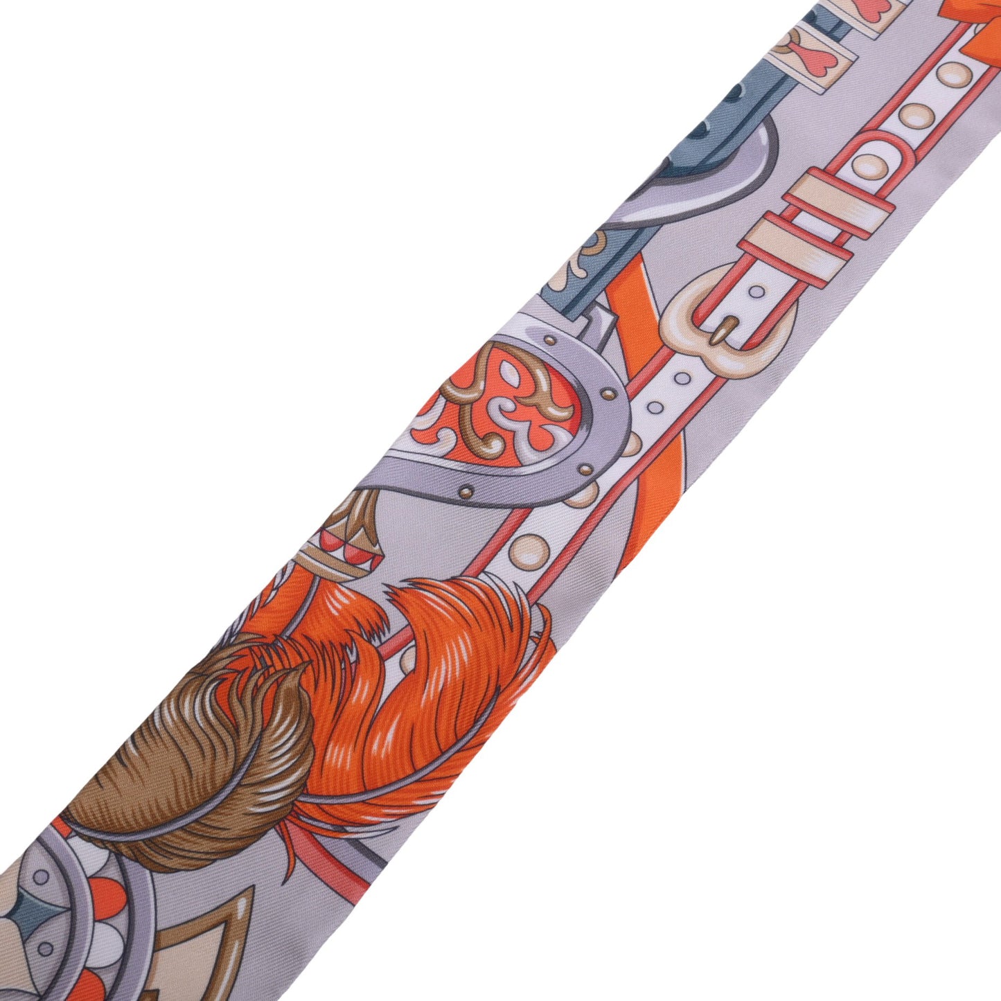 HERMES ツイリー アルネ・ドゥ・クール シルク オレンジ