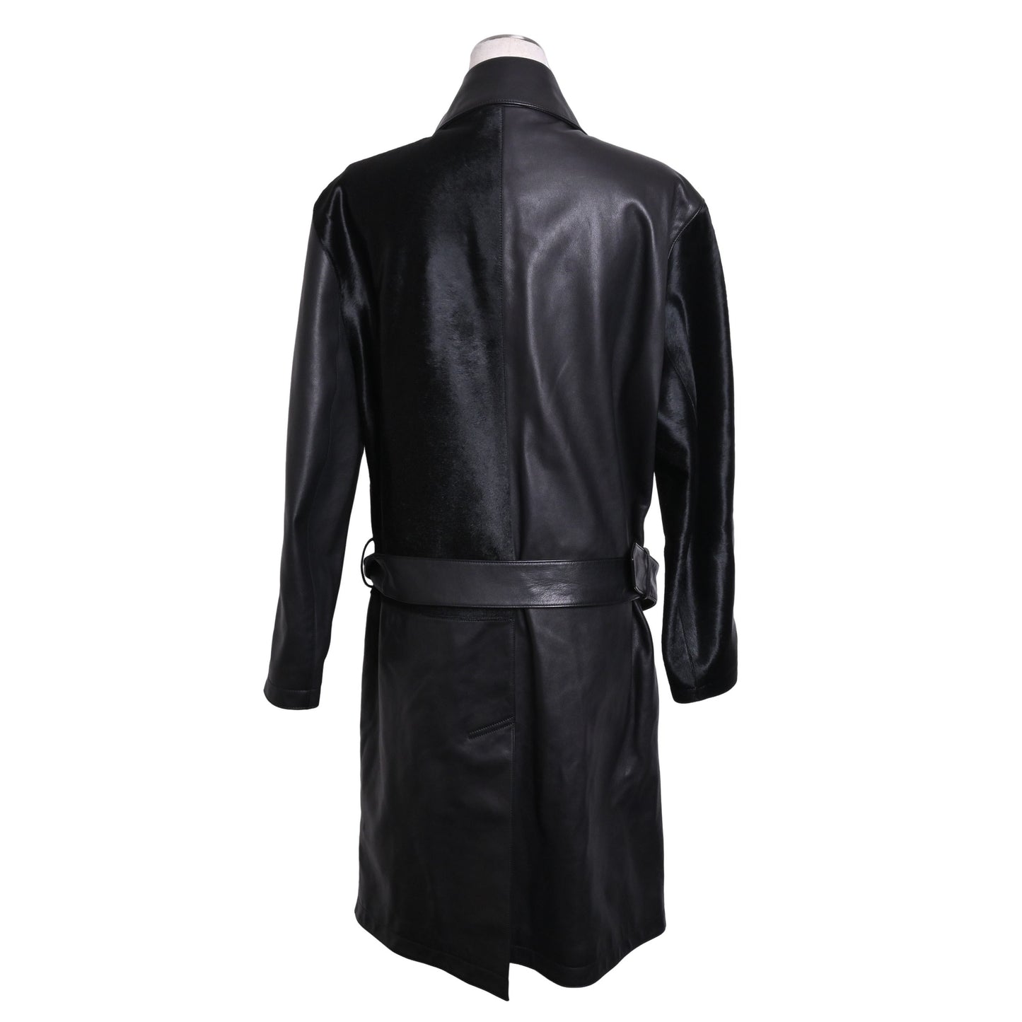 HERMES トレンチコート トロイカ カーフ 黒 44
