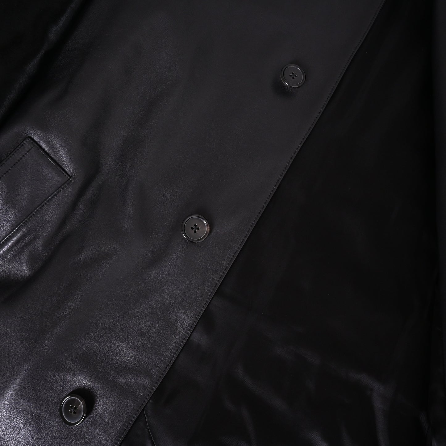 HERMES トレンチコート トロイカ カーフ 黒 44