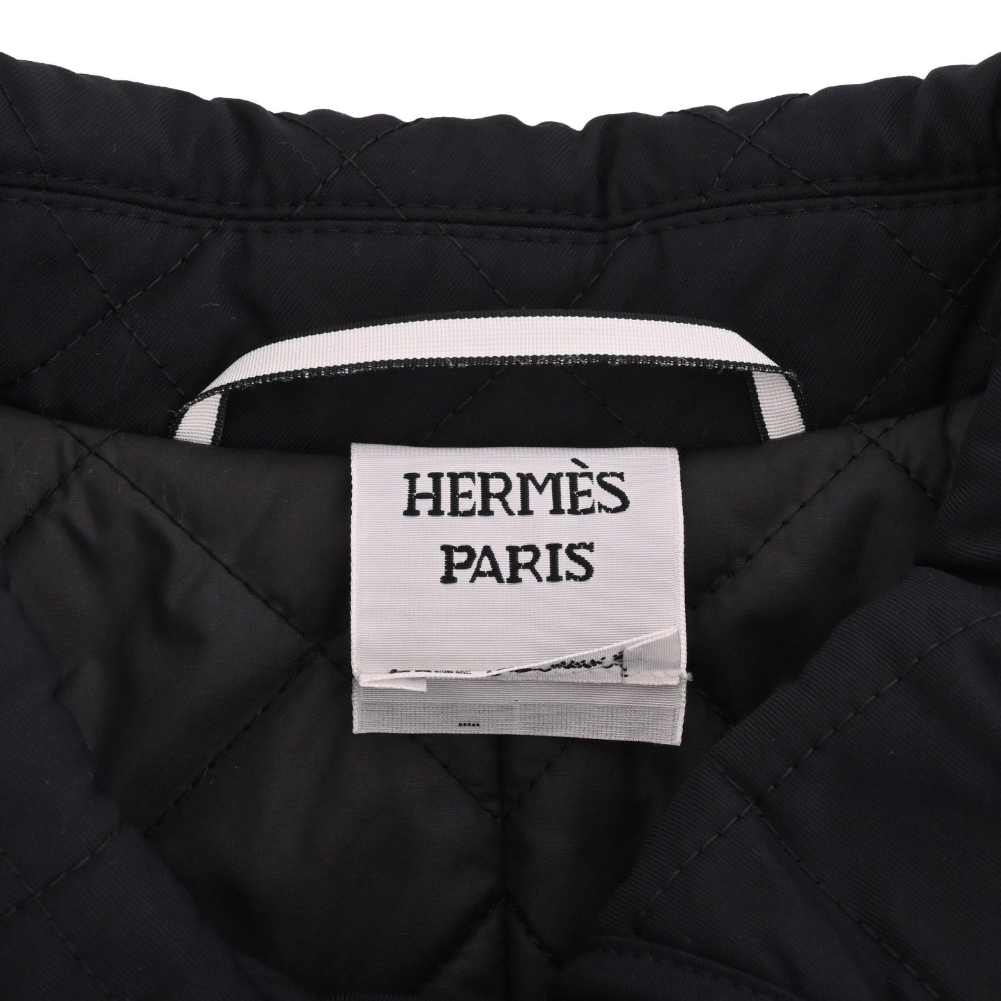 HERMES コート ウール ナイロン 黒 34