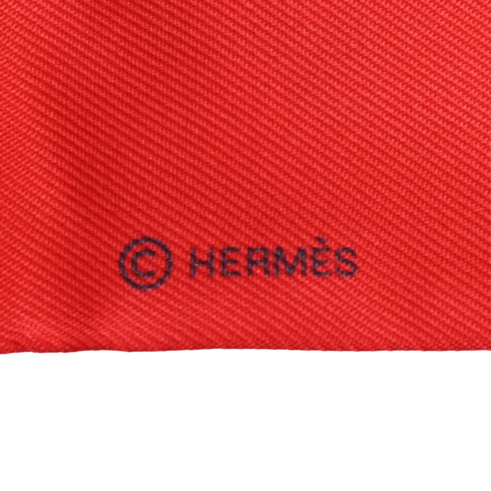 HERMES ツイリー ティータイム シルク 赤