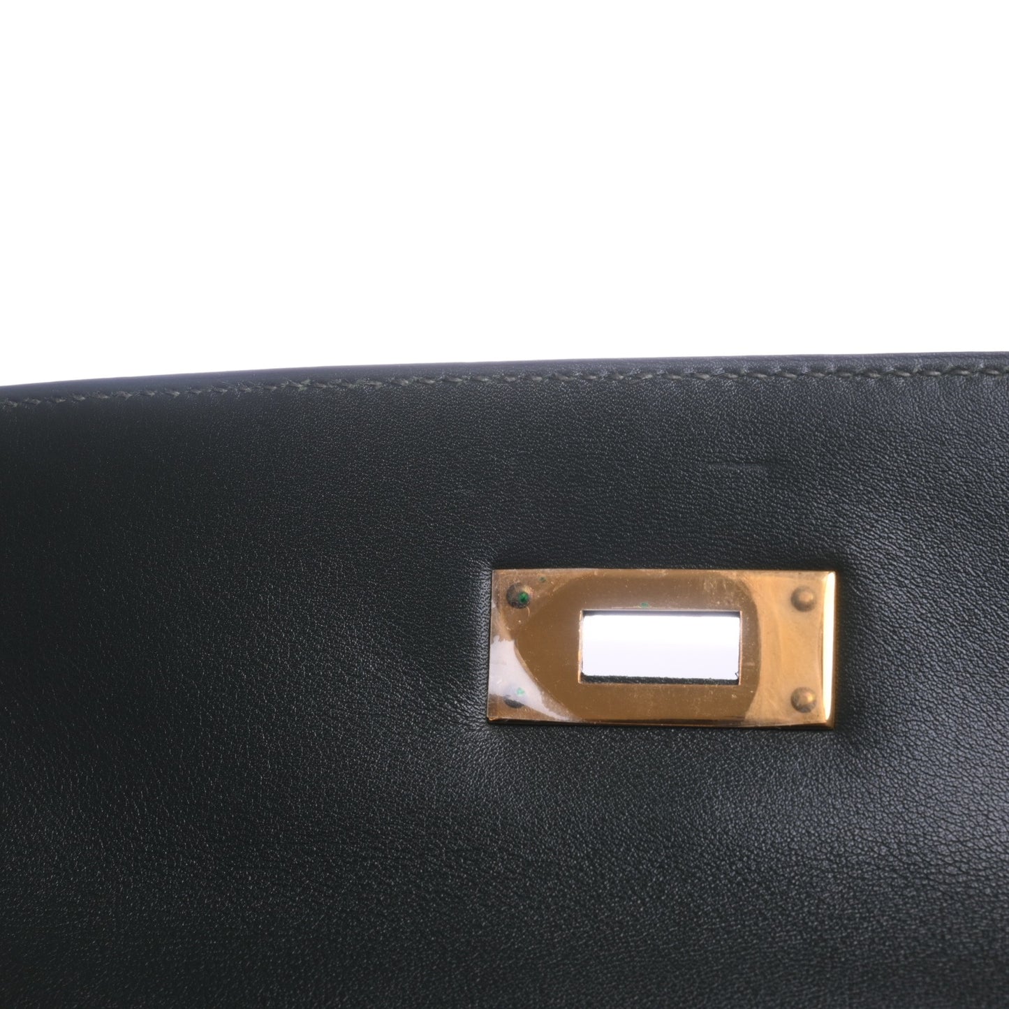 HERMES ケリー28 ヴォーガリバー グリーン GP □C刻印