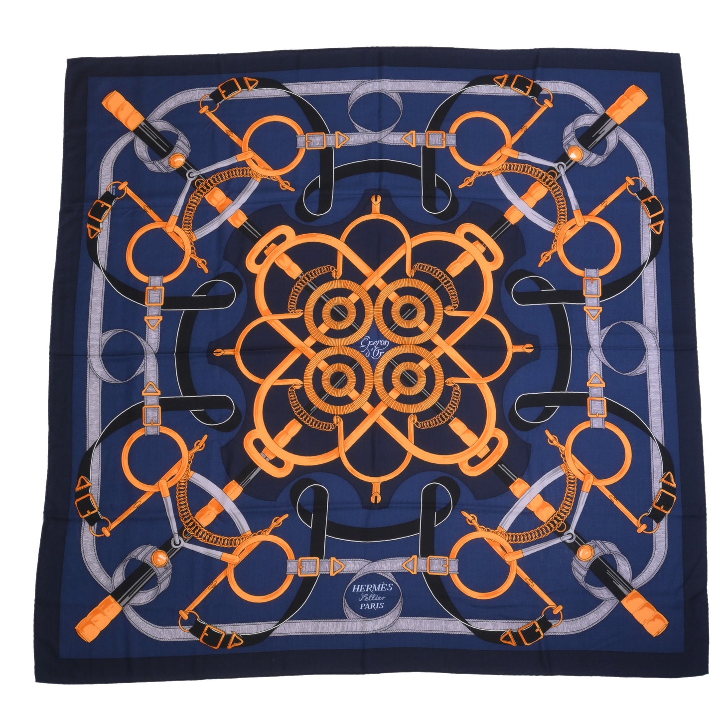HERMES カレジェアン エプロン・ドール カシミア ネイビー
