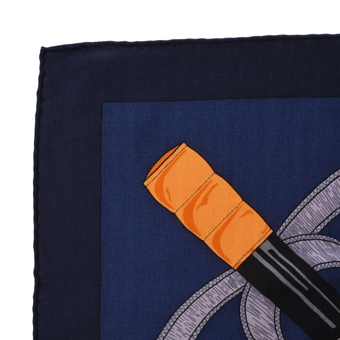 HERMES カレジェアン エプロン・ドール カシミア ネイビー