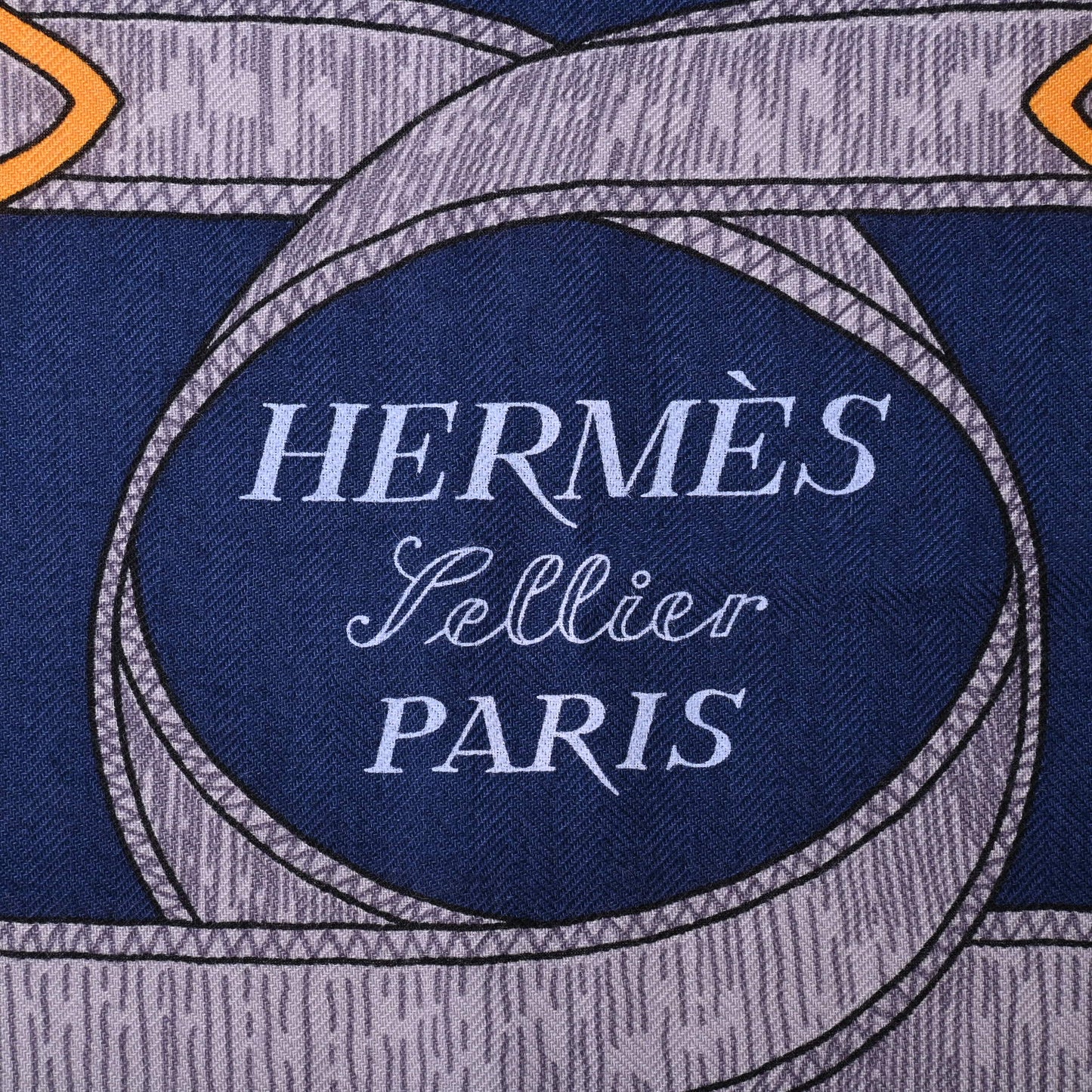 HERMES カレジェアン エプロン・ドール カシミア ネイビー