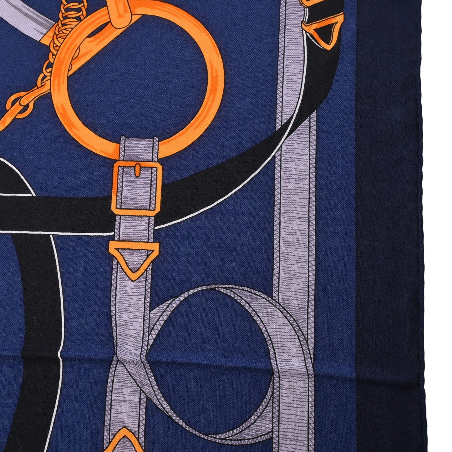 HERMES カレジェアン エプロン・ドール カシミア ネイビー