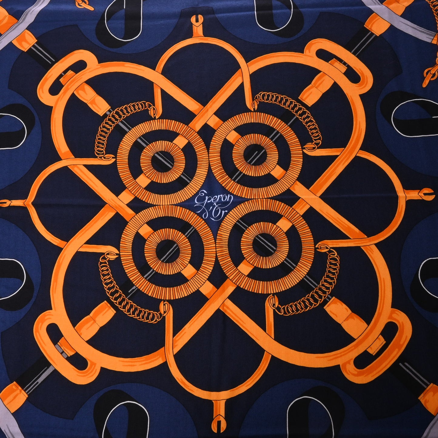 HERMES カレジェアン エプロン・ドール カシミア ネイビー