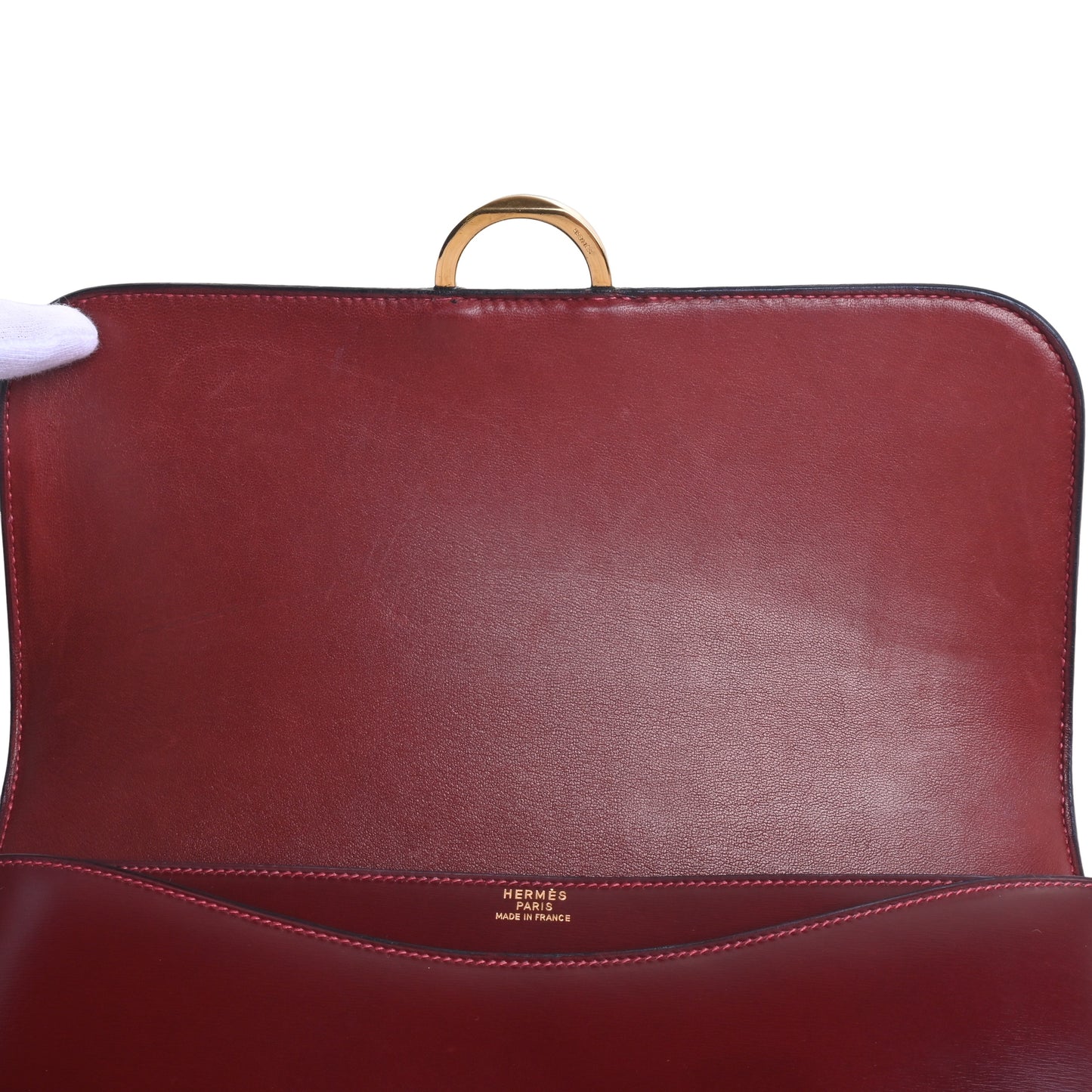 HERMES リングドゥ ボックスカーフ ルージュアッシュ GP 〇K刻印