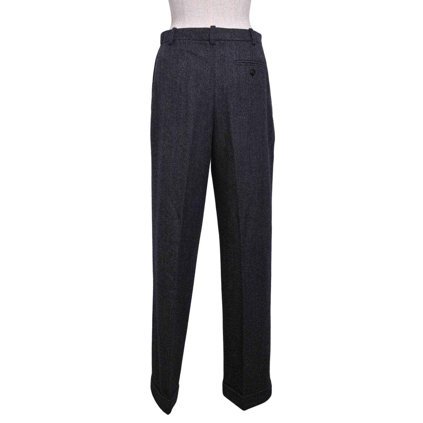 HERMES スラックス ウール混 グレー 36