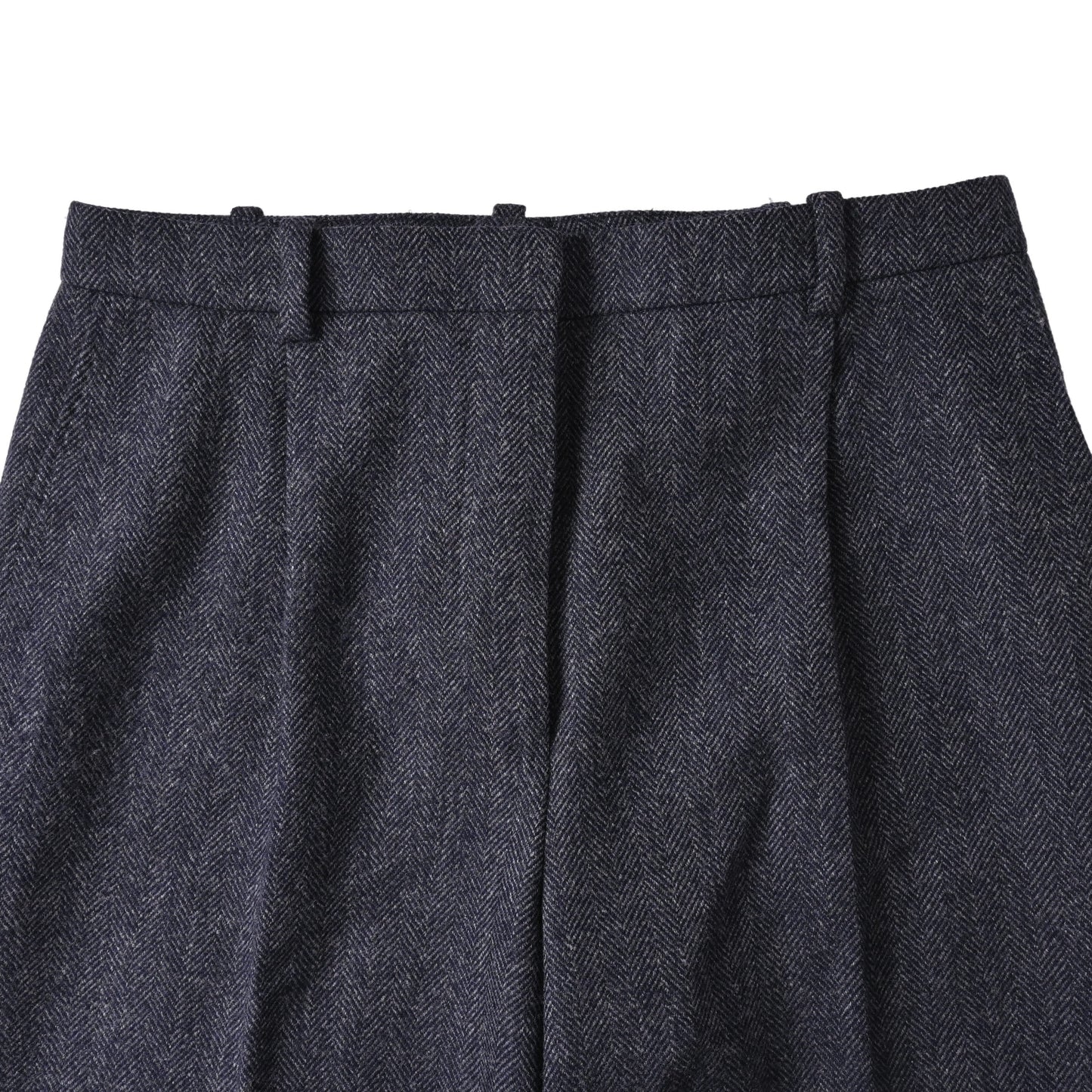 HERMES スラックス ウール混 グレー 36