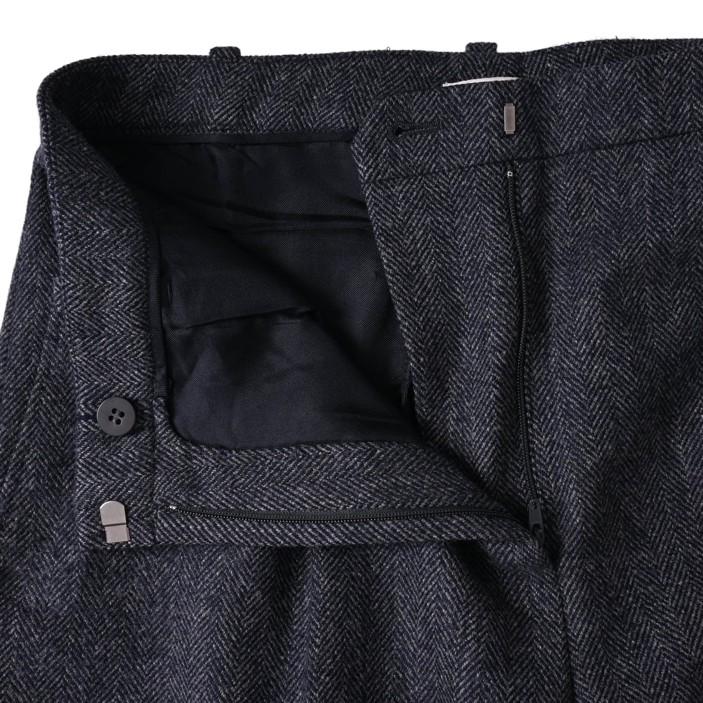HERMES スラックス ウール混 グレー 36