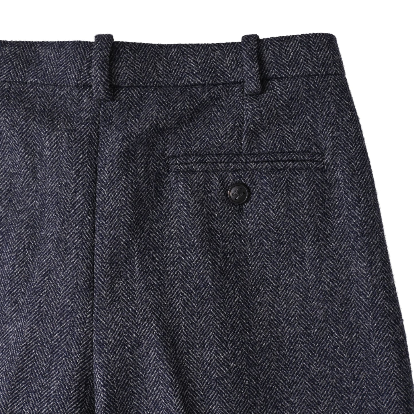 HERMES スラックス ウール混 グレー 36