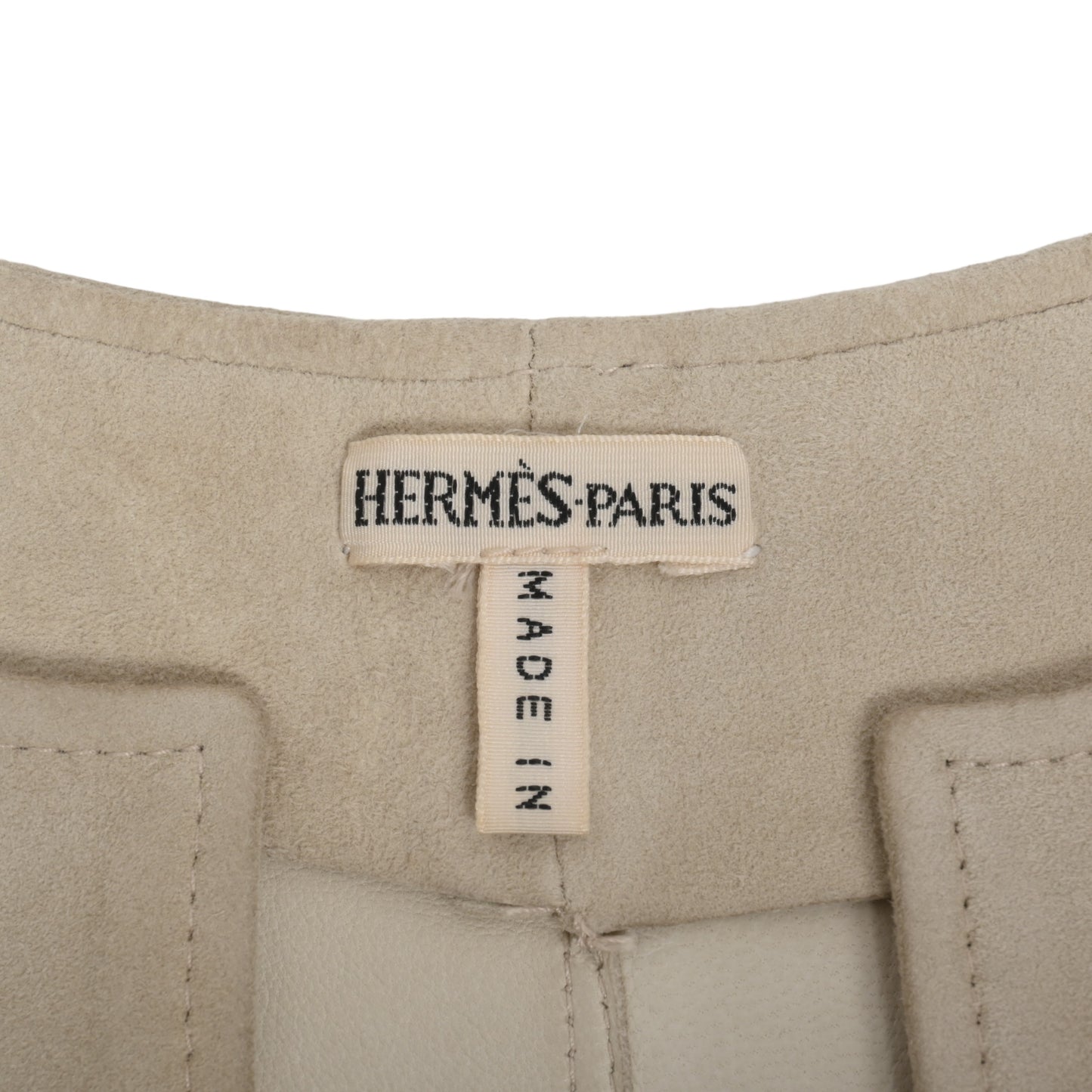 HERMES ヴァルーズ ベスト スエード アイボリー 36