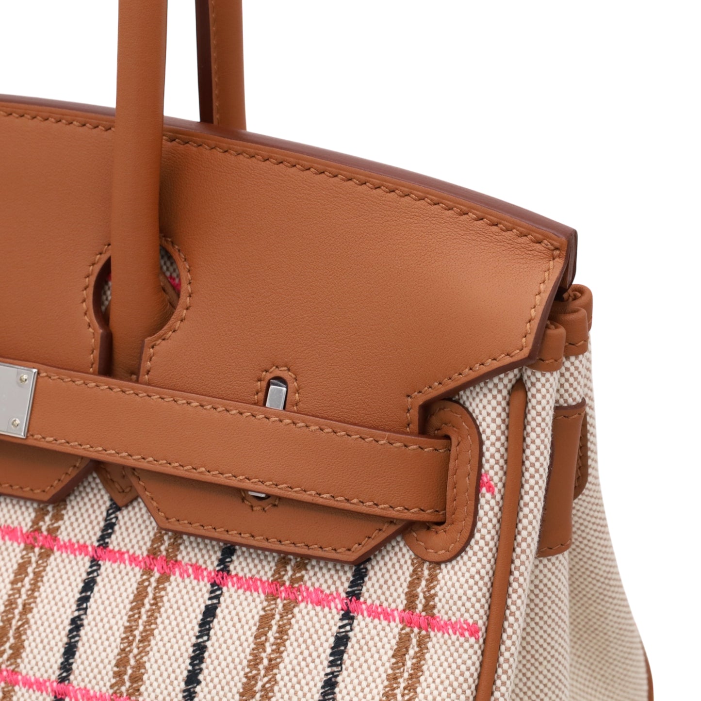 Birkin Shoulder Light 29 Voor Swift Toile Ash Gold SS K engraved