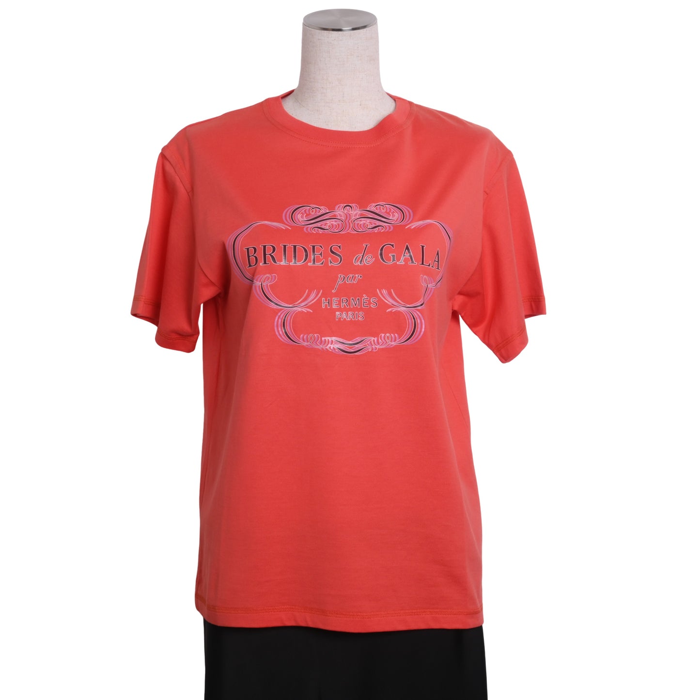HERMES Tシャツ BRIDES de GALA コットン オレンジ 34