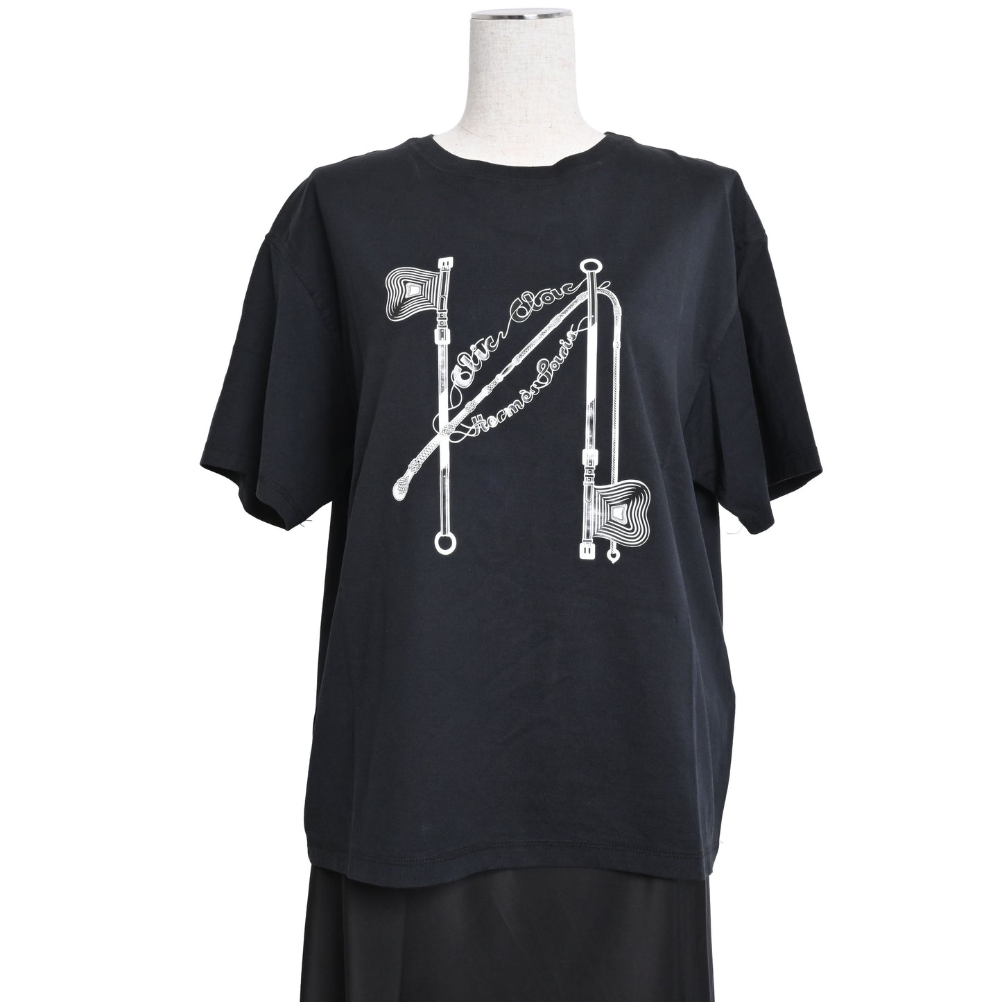 HERMES Tシャツ クリッククラック コットン 黒 42