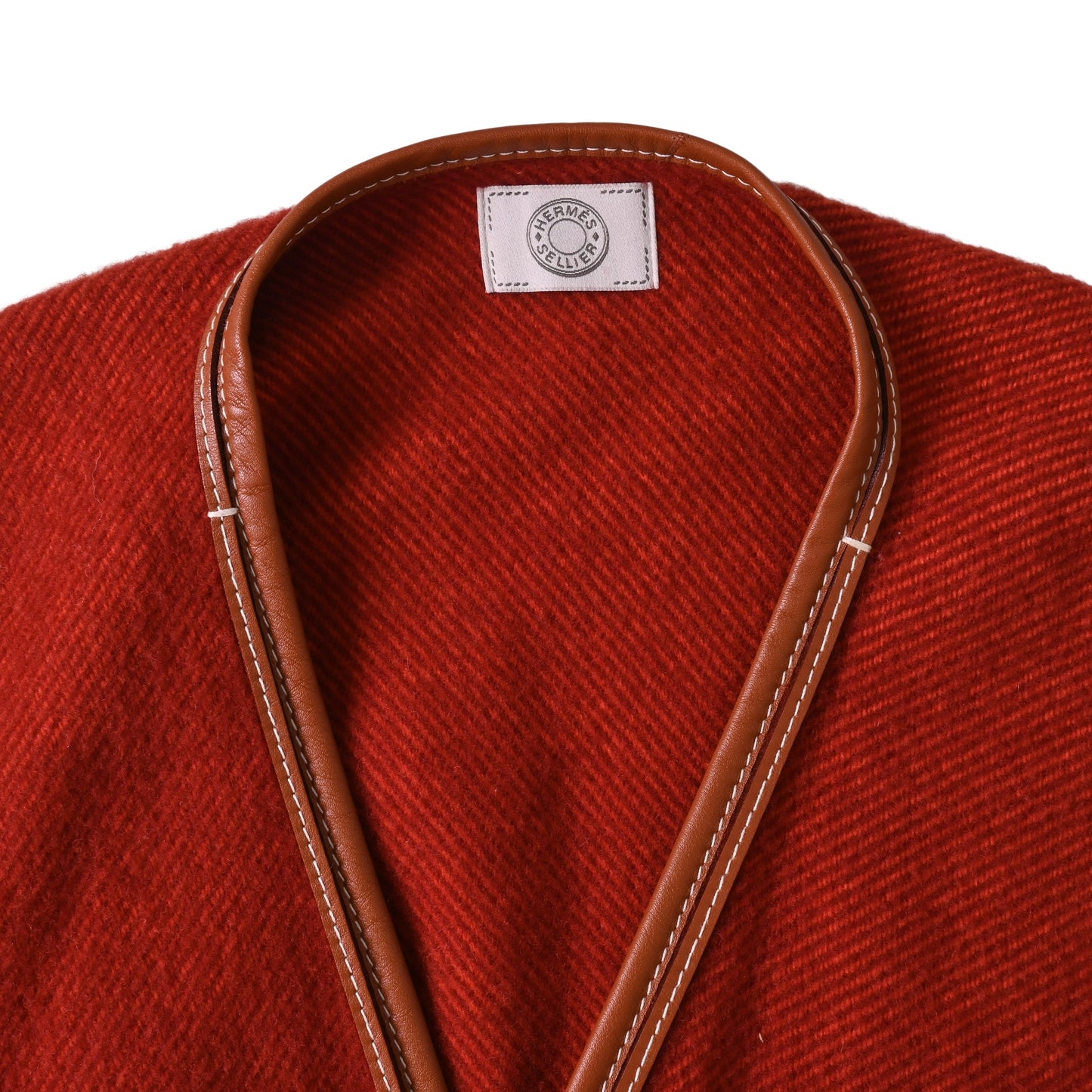 HERMES ロカバール カシミヤ混 カーフ 赤