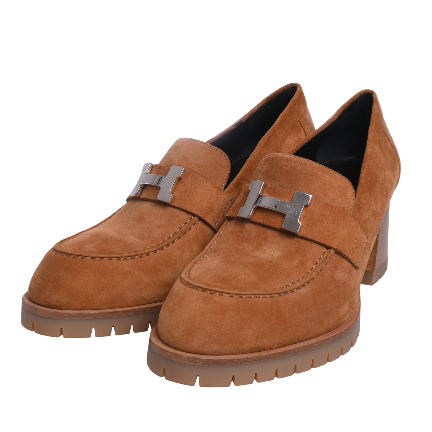 HERMES パンプス フォック スエード ブラウン 37 1/2