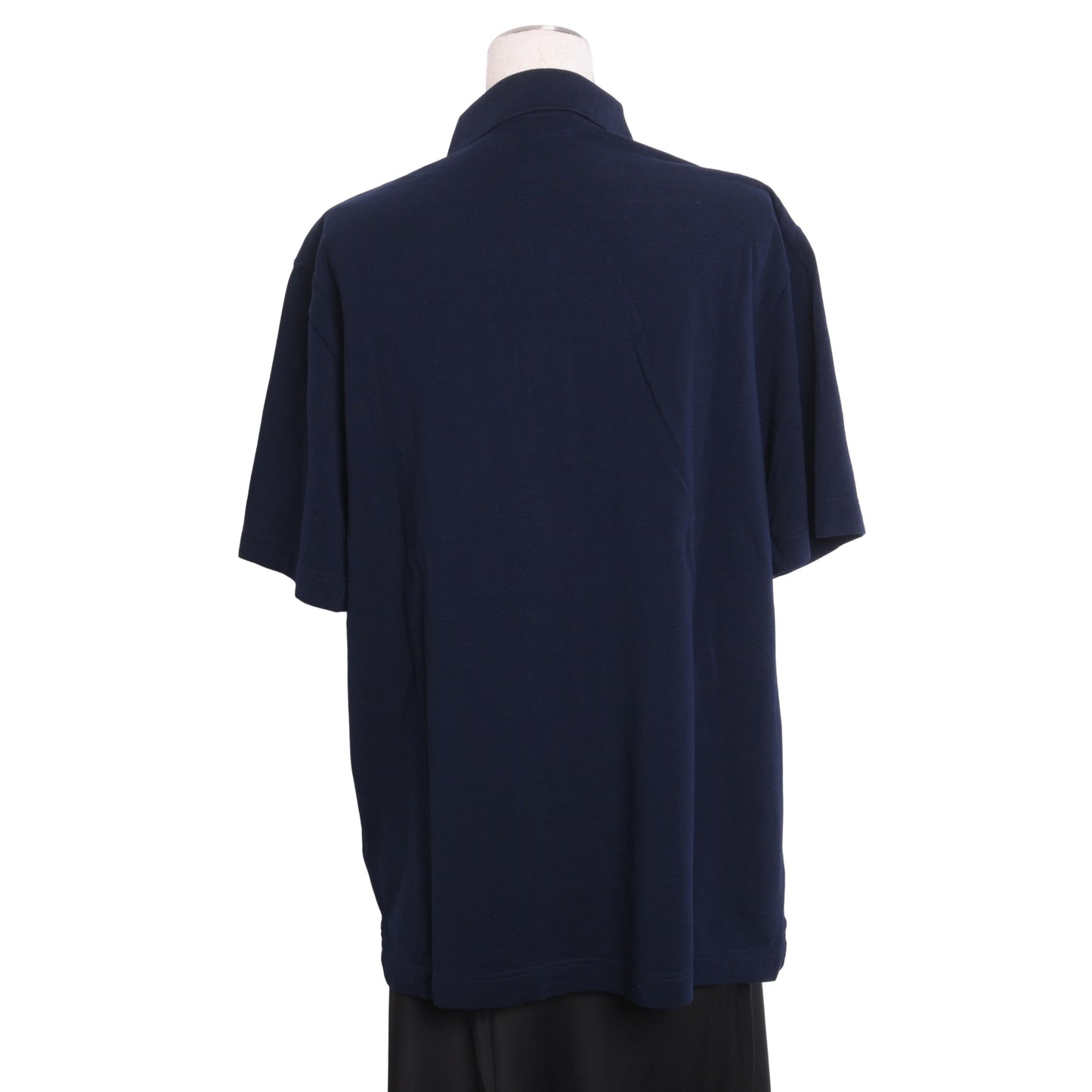 Polo shirt H logo cotton navy XL